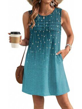 Womens Green Polyester Cover Up Swimsuit Bathing Suit Coverup Pleated Front